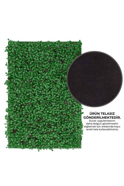 Çiçekmisin Fare Kulağı Yapay Şimşir Duvar Uygulaması 40*60 Cm