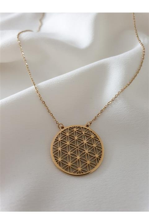 HERCY Çelik Yaşam Çiçeği Kolye