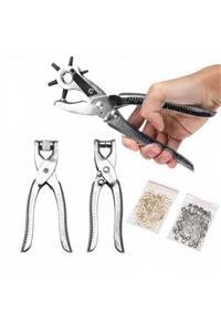 gemcshop 3'lü Kolay Kemer Deri Delik Açma Delme Aleti Delici Pensesi Delgeç Seti