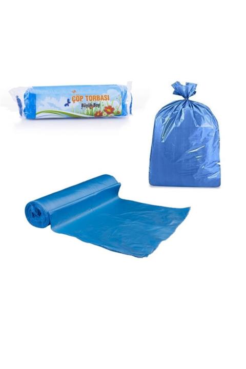 incirop Büyük Boy Mavi Çöp Torbası 65x80 Cm