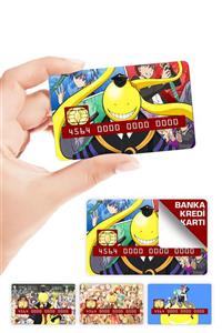 ZipZap Assassination Classroom Suikast Sınıfı Kredi Kartı Kaplama Sticker 4 Adet Ansatsu Kyoushitsu