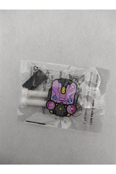 özaytasarım Mor Robot Figürü Usb-şarj Kablo Koruyucu