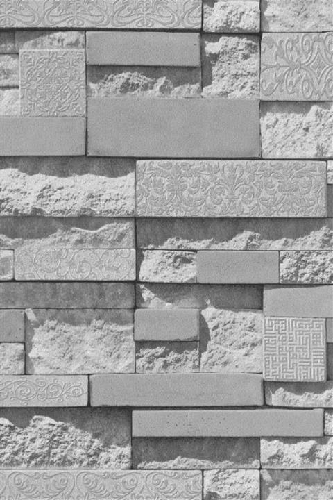 EXCLUSIVE 9200 Gri Taş Desenli Duvar Kağıdı(Tutkal Hediyeli)