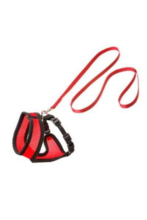 Flamingo Kırmızı File Kedi Göğüs Tasması