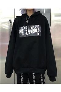 blackjack giyim Siyah Kapüşonlu Naruto Anime Sweatshirt