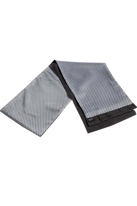 Exve Exclusive Erkek Beyaz Füme Baskılı Çift Taraflı Atkı