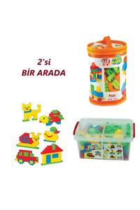 DEDE Tik Tak Puzzle Eğitici Şekiller 250 Parça-multi Bloklar 92 Parça Kn-198