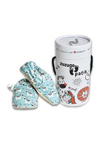 zuzugo Zebra Kaydırmaz Tabanlı Bebek Ve Çocuk Patiği Mavi