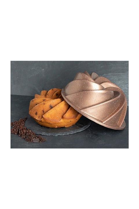 Nehir Nilüfer Rose Gold Döküm Kek Kalıbı 26 Cm