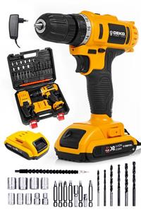 DEKOPRO POWER TOOLS Alman 36 V 5 Ah Darbesiz Metal Şanzuman Şarjlı Vidalama Matkap + 24 Parça Set