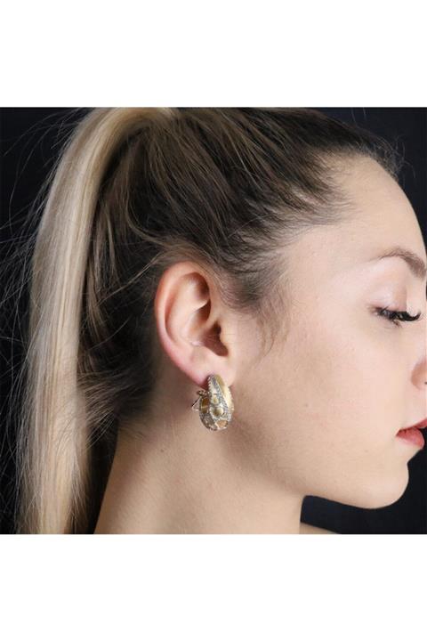 ATA MUCEVHERAT Kadın Altın Italian Fantezi Küpe