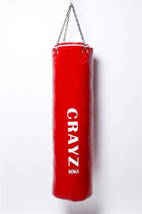 CRAYZ 120x35 Içi Dolu Kırmızı Zincirli Kum Torbası Askı Aparatı