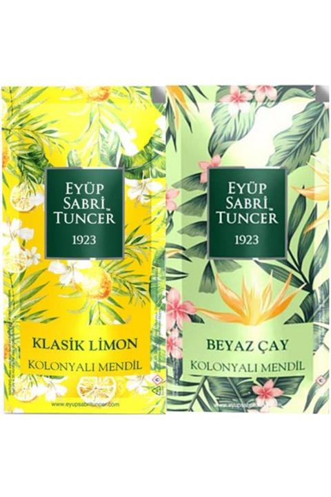 Eyüp Sabri Tuncer Est Klasik Limon Ve Beyaz Çay 300 Adet Kolonyalı Mendil 2 Li Set