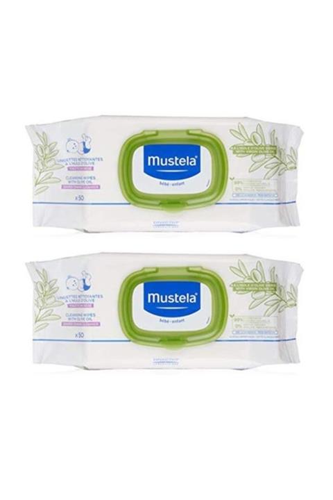 Mustela Zeytinyağlı Islak Mendil 2'li