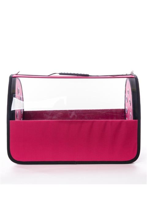 BEBEBEBEK Iki Taraflı Jumbo Şeffaf Taşıma Çantası Pembe