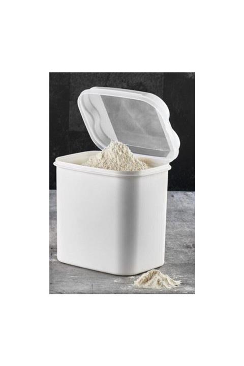 ideacorp Un Kabı Beyaz Un Saklama Kabı Büyük Un Şeker Deterjan Saklama Kabı