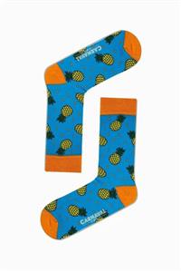 CARNAVAL SOCKS Unisex Mavi Ananas Desenli Çorap 36-44