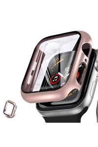 carecase Apple Watch Seri 2/3/4/5/6 38mm Kasa Ve Ekran Koruyucu Rose Gold