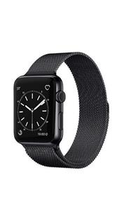 Apple Watch 38 Mm Uyumlu Hasır Metal Kordon Kayış Kılıf No16 Renk + Popsocket