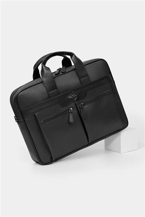 Deri Company Erkek Basic Evrak Çantası Floater Desenli Siyah 116021