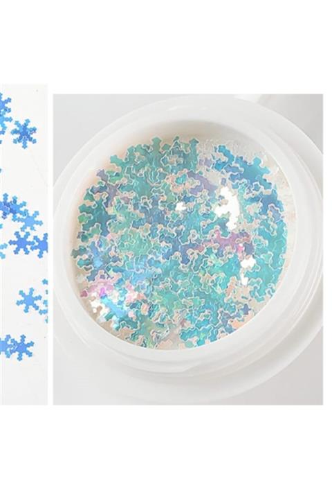 Pinpai Nail Art Hologramik Süsleme Pul Kar Şekil (5)