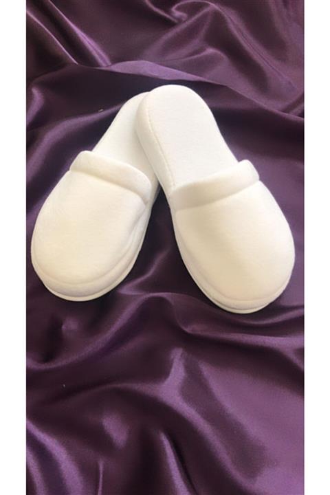 Hüner aksesuar Unisex Beyaz Yüksek Tabanlı Banyo Terliği
