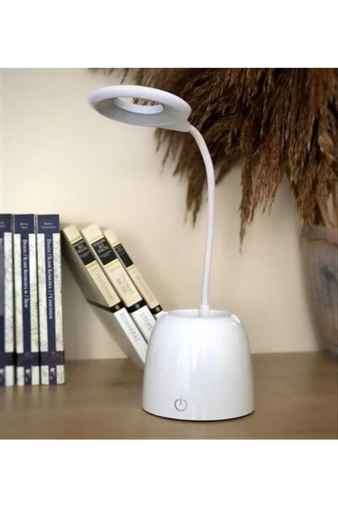 Revello Şarjlı Kalemlikli Telefon Tutuculu Led Masa Lambası