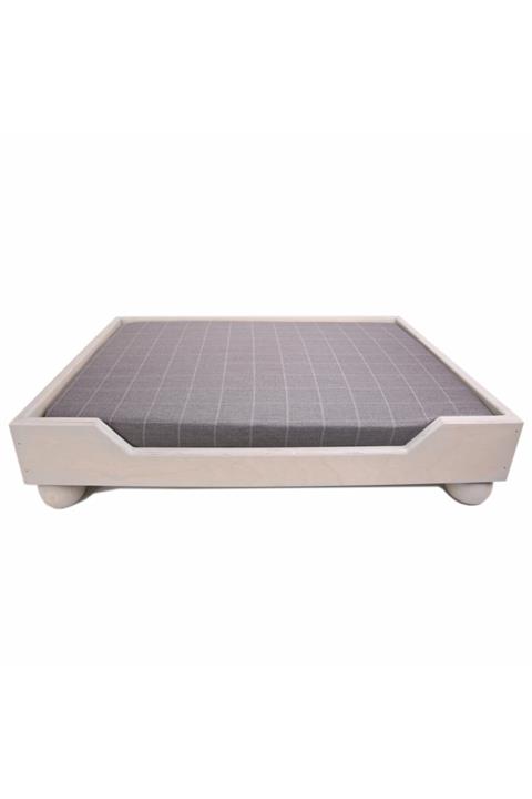 petly pet Pet Yatağı - Köpek Ve Kedi Yatağı - Yatak - Gri Rengi – Gri Ekose – Gray Addıct