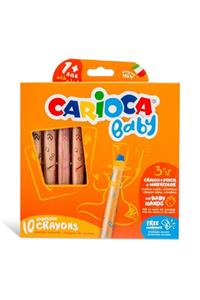 CARIOCA 3 In 1 Jumbo 10'lu Bebek Ahşap Gövdeli Boya Kalemi 42818