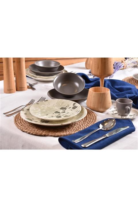 Bambum Amelia -  Porselen Yemek Takımı 24 Parça