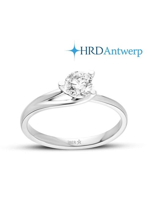 İBER DIAMOND Iber E Renk Sı2 0.50 Karat Pırlanta Tektaş Yüzük-syze001-050hrd