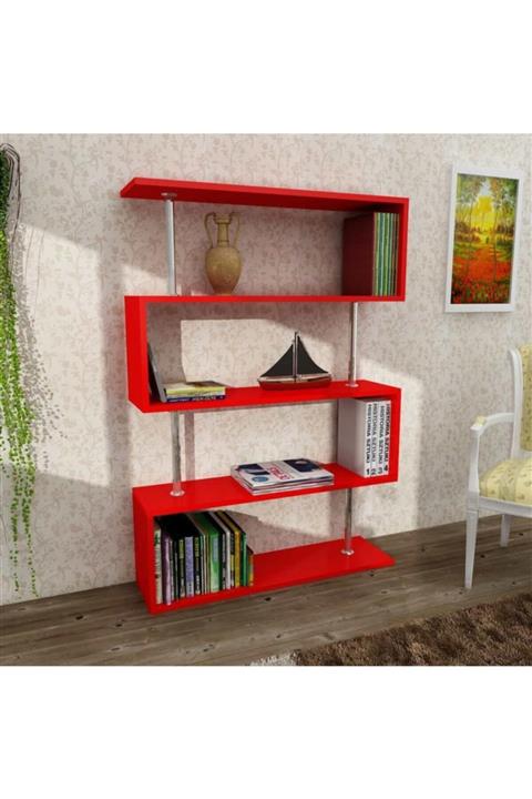 Dekorister Sunrise Kitaplık Kırmızı