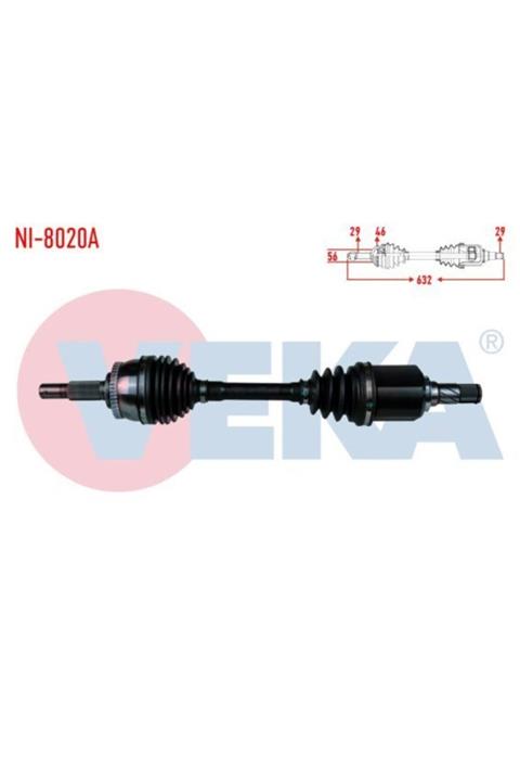 ünlü oto Komple Aks Sol On Nıssan Maxıma Iıı (a32) 2.0i V6 24v A-t/m-t Abslı 46 Dıs Uzunl