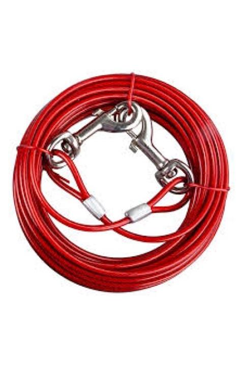 USAK Köpekler Için Çelik Bahçe Bağlama Halatı 5 Mmx9 M