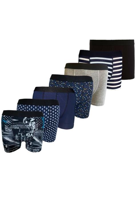 Pacman Erkek Boxer 7'li Paket Desenli Ve Siyah #blackandwhite3