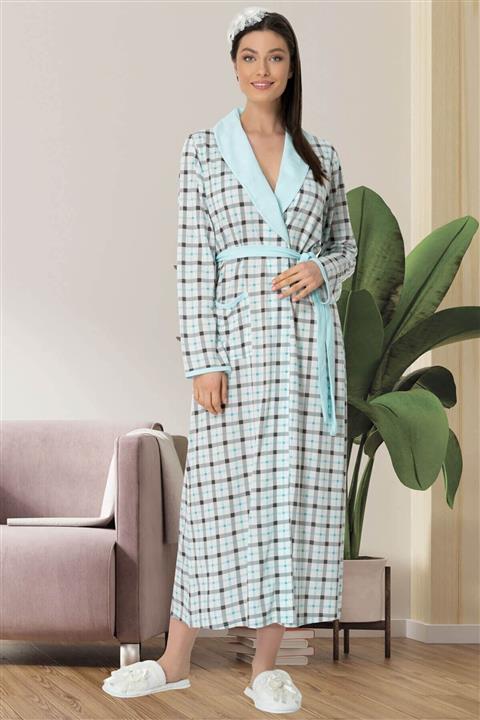 TeBurada Ekoseli Spor Kadın Sabahlık