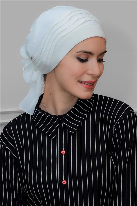 HÜRREM BONE Kadın Krem Nervür İncili Pratik Bone