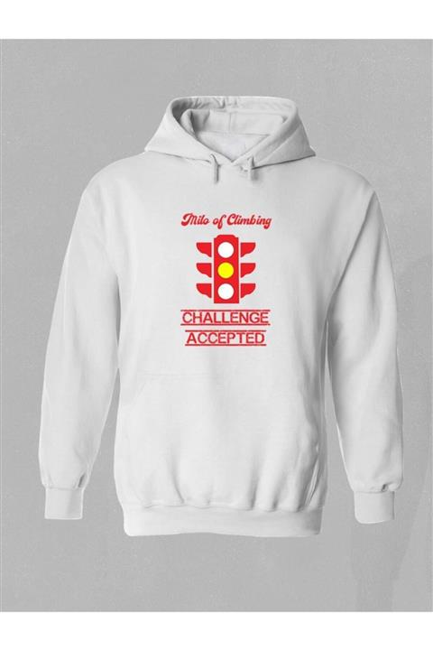 Milo Of Climbing Skelle Kamp Temalı Baskılı Kapüşonlu Hoodie