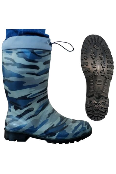 GEZER Mavi Kamuflaj-2 Konçlu Çizme No: 45