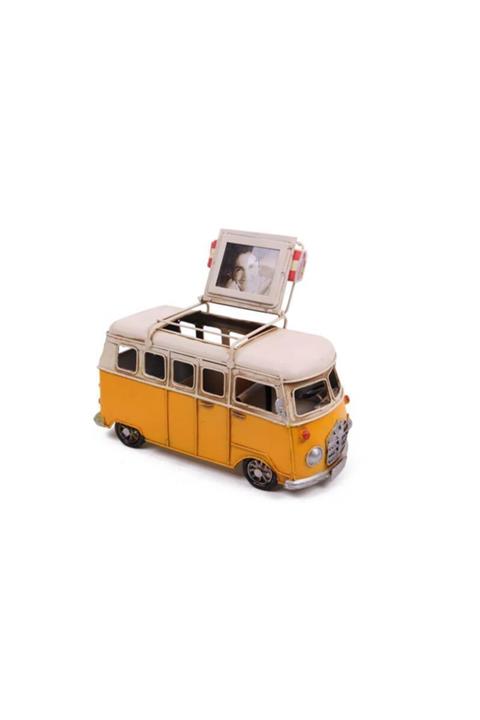 Berrinstore Dekoratif Metal Minibüs Kalemlik Çerçeveli Biblo