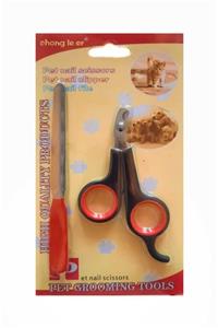 Pet Grooming Pet Groomıng Kedi Köpek Siyah Tırnak Makası - Törpü Set 14 Cm