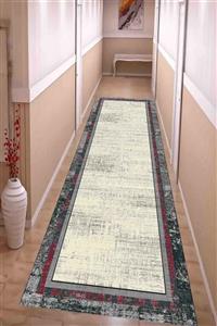 SUNTEKS HOME Dijital Baskı Kaymaz Taban Kırmızı Yaldız Desen Yolluk Halı