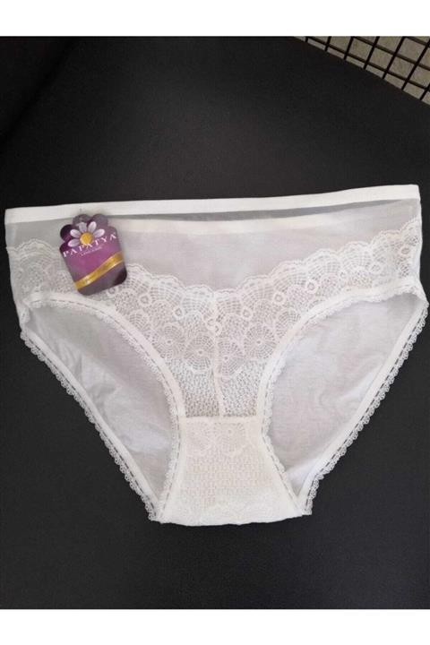 Papatya Kadın Beyaz Dantelli Slip