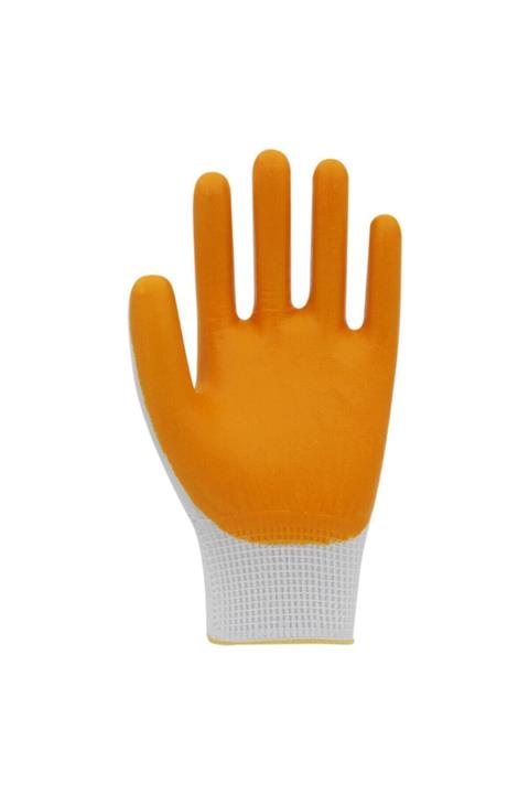 pazarshops Eldiven Sarı Inşaat Eldiveni Iş Eldiveni No: 10 4 Çift