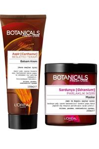 L'Oreal Paris Loreal Sardunya Parlaklık Iksiri Maske 200 Ml + Aspir Besleyici Terapi Balsam Krem 100 Ml