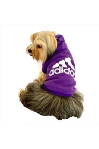 Kemique Mor Adidog Kapşonlu Köpek Sweatshirt Köpek Kazağı