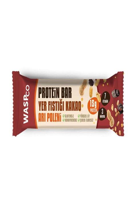 Waspco Yer Fıstıklı ve Kakaolu Protein Bar