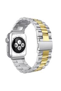 Bilişim Aksesuar Apple Watch 2 3 4 5 6 Uyumlu Se 38 Mm 40 Mm Çelik Klipsli Metal Kordon Kayış