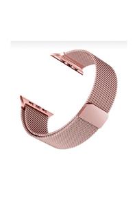 Mahzen Kesaksesuar Apple Watch 1-2-3-4-5-6 Serisi ( 38 Mm ) Uyumlu Metal Hasır Milano Kordon