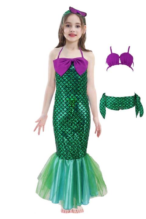 Hkostüm Deniz Kızı Kostümü Ve Mayo Seti Class 3-4 Yaş
